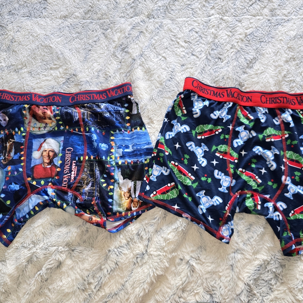 Men's Christmas Vacation Boxer Brief Shorts Set - NWOT